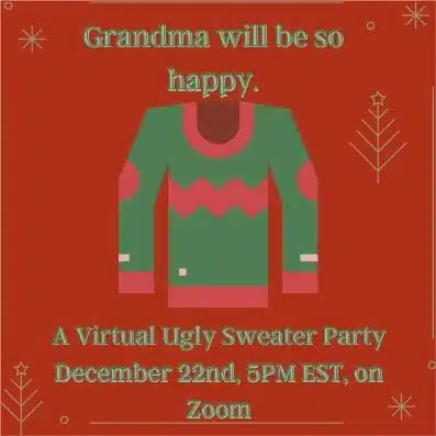 virtual ugly sweater party invitation ideas