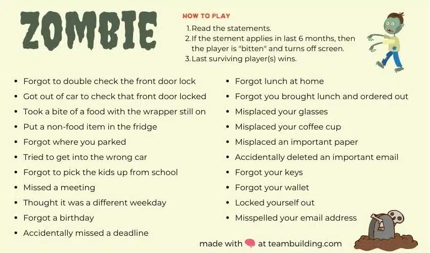 Zombie Halloween game